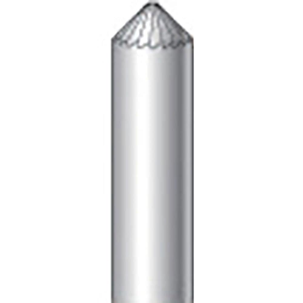 ナカニシ　チタンコート超硬カッター　テーパー型　シングルカット　φ６×３×軸φ６　９０°　２１６１＿