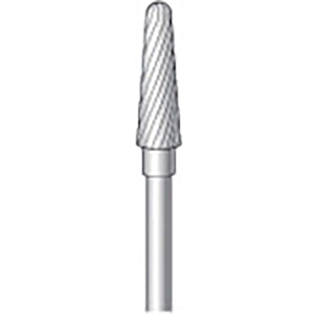 ナカニシ 超硬カッター テーパー先丸型 シングルカット φ4×13×軸φ2.34 23257_