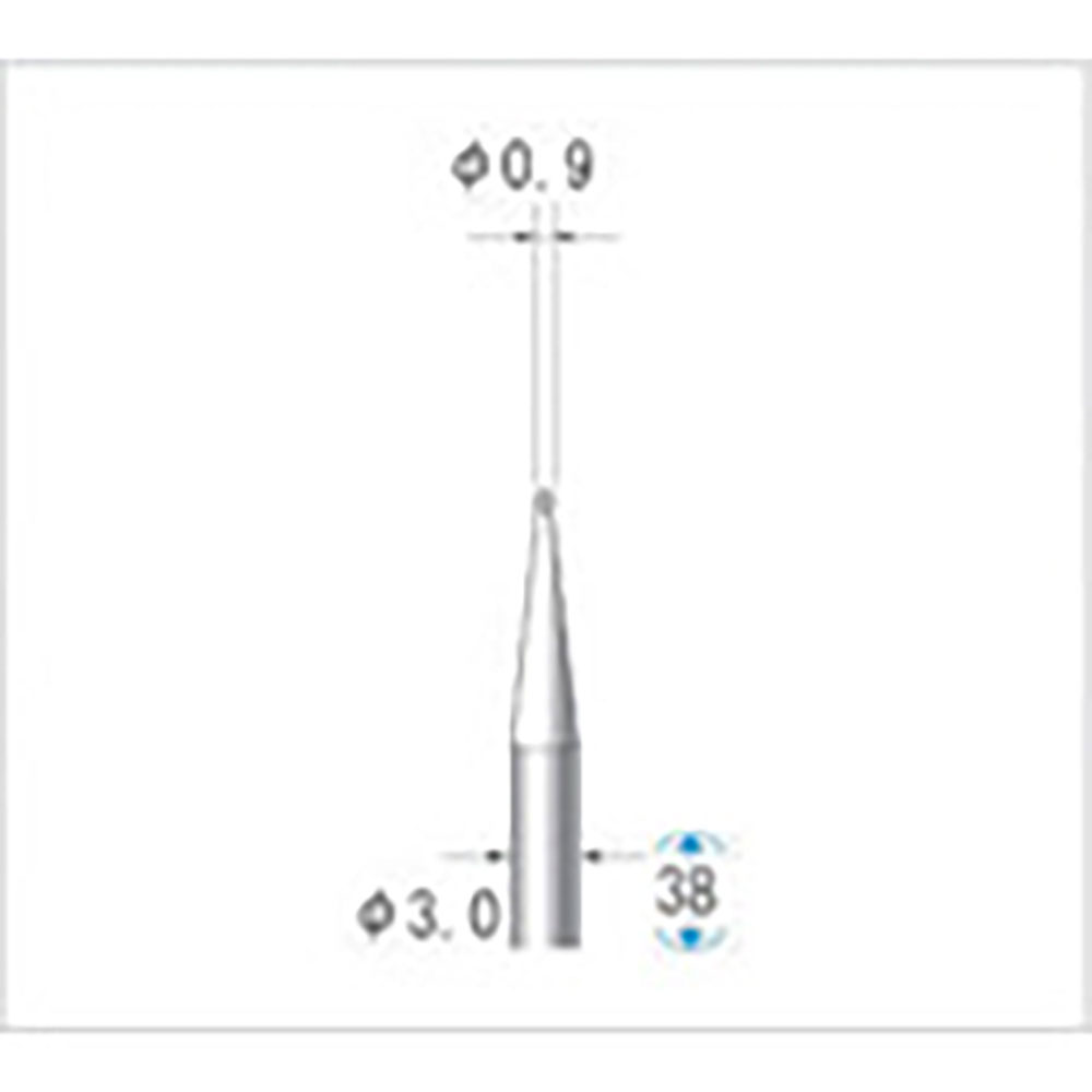 ナカニシ　超硬カッター　球型　シングルカット　φ０．９×軸φ３　２４０１１＿