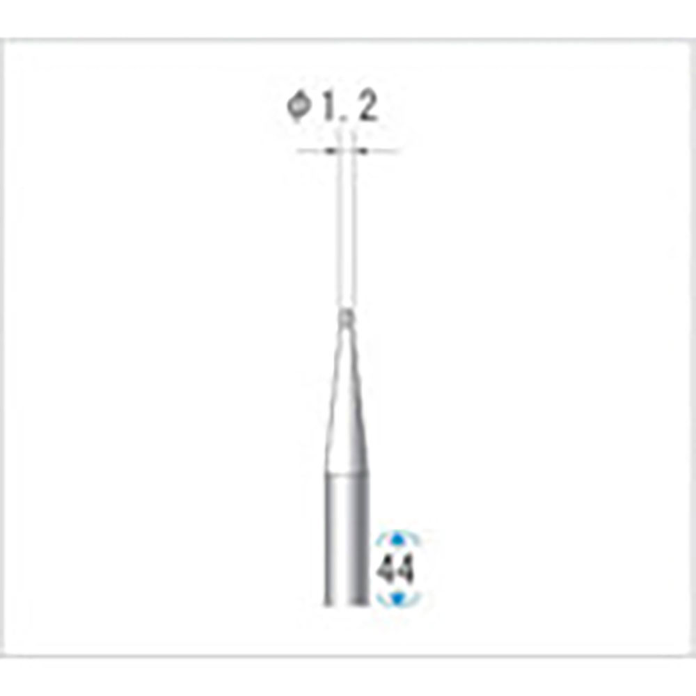 ナカニシ　超硬カッター　球型　シングルカット　φ１．２×軸φ３　２４０１２＿