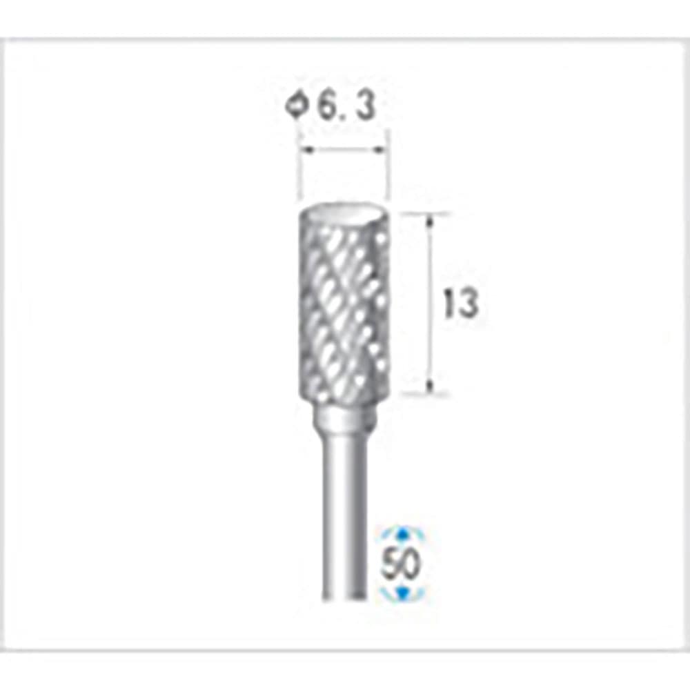 ナカニシ　超硬カッター　円筒型　ダブルカット　φ６．３×１２．７×軸φ３　２４２１７＿