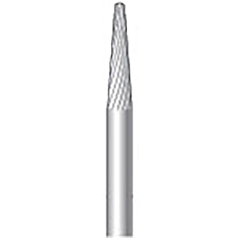 ナカニシ 超硬カッター テーパー先丸型 シングルカット φ3×12.7×軸φ3 8° 24402_