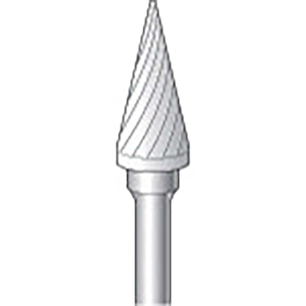 ナカニシ　超硬カッター　テーパー型　シングルカット　φ６．３×１２．７×軸φ３　２２°　２４４５４＿