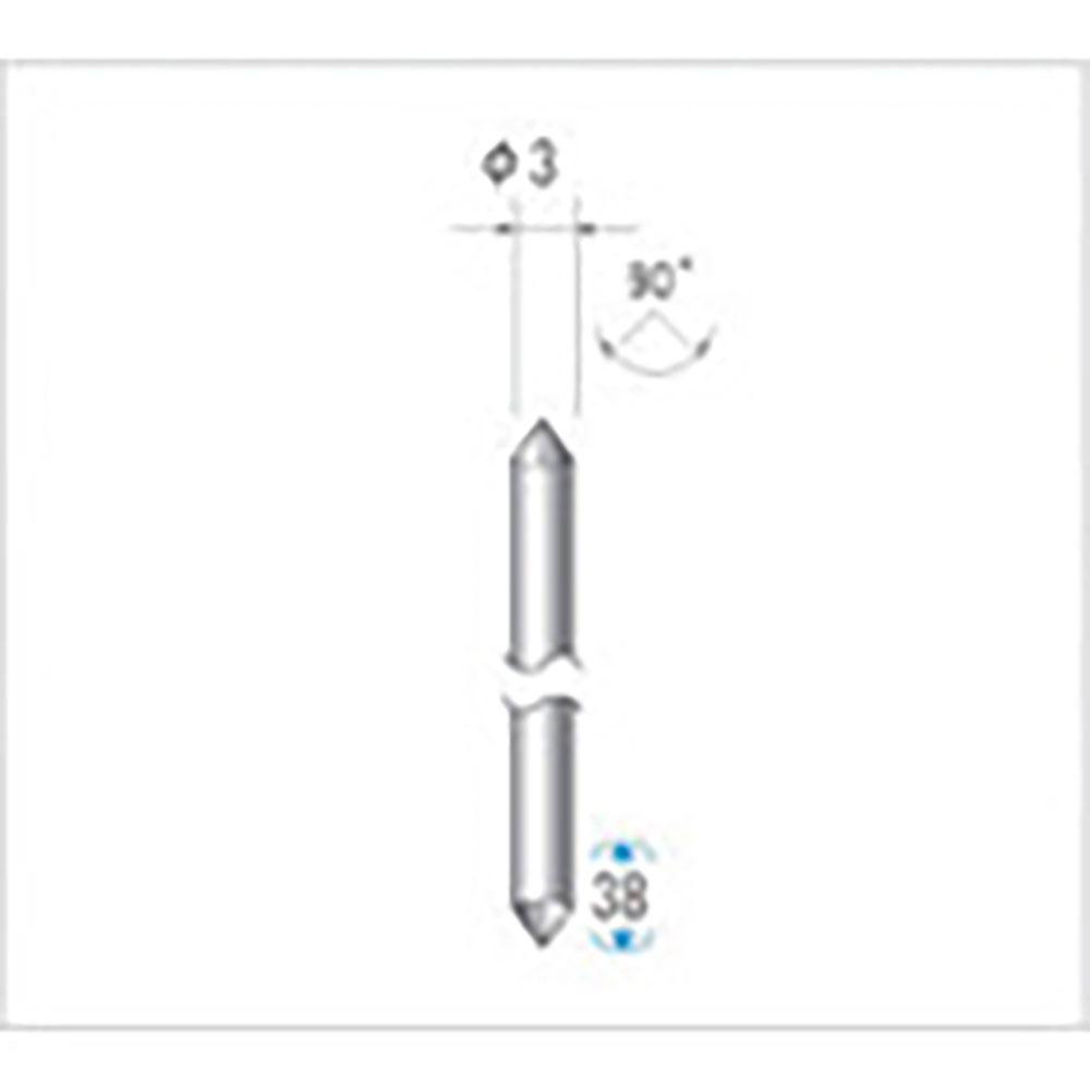 ナカニシ　超硬カッター　テーパー型　シングルカット　φ３×１．５×軸φ３　９０°　２４４９４＿