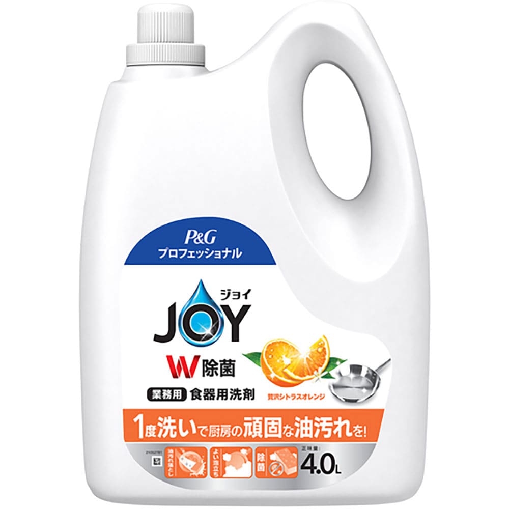 P&G P&Gプロフェッショナル ジョイ W除菌 食器用洗剤 贅沢シトラスオレンジ 業務用 4L _