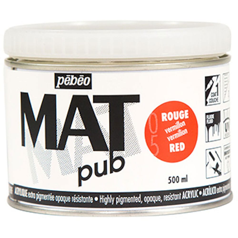 Ｐｅｂｅｏ　マットピュブ　５００ｍｌ　ＮＯ．０５　バーミリオンレッド　２５７００５＿