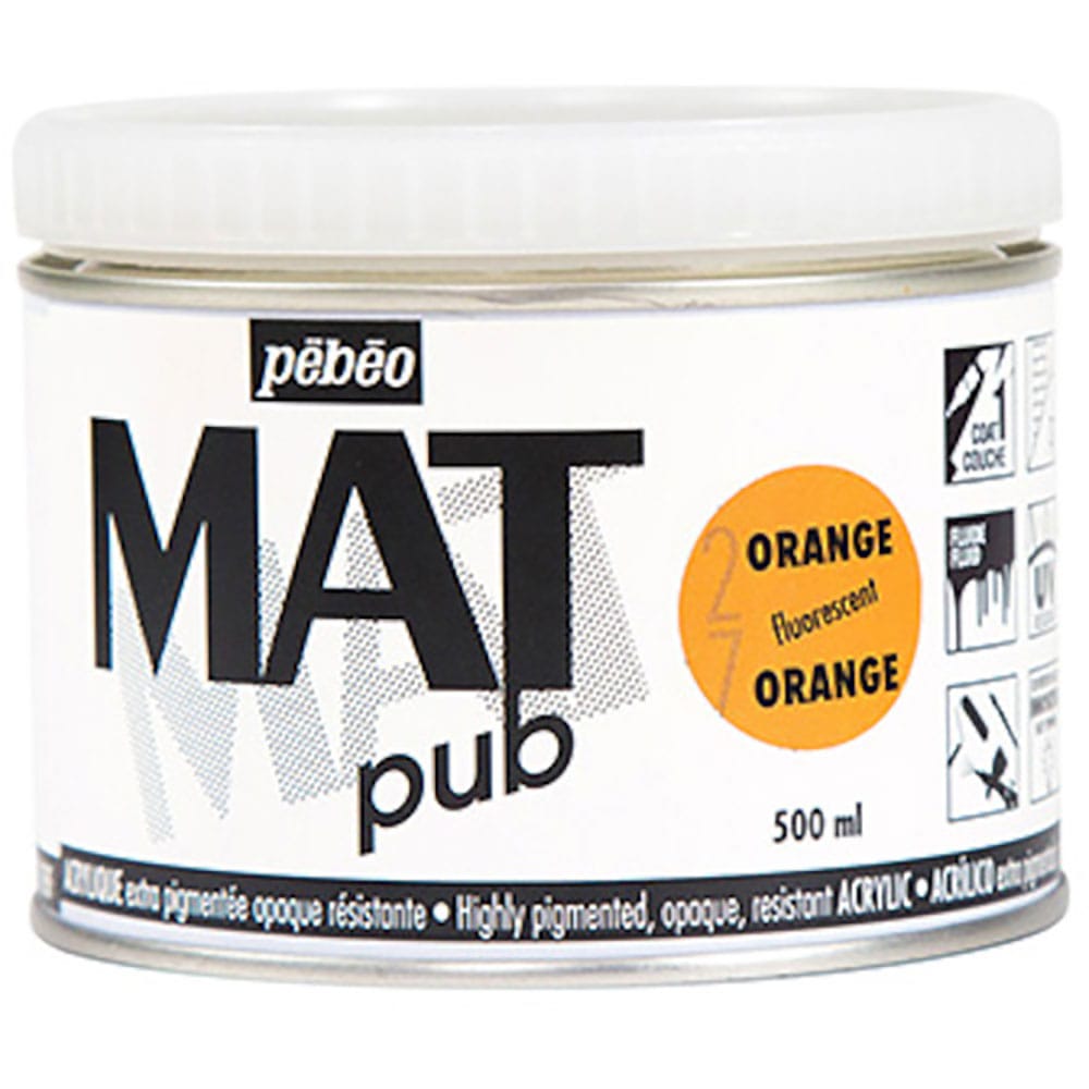 Ｐｅｂｅｏ　マットピュブ　５００ｍｌ　ＮＯ．２７　フルレセントオレンジ　２５７０２７＿