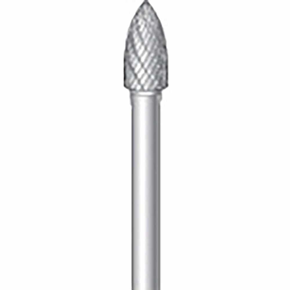 ナカニシ　ロングシャフト超硬カッター　砲弾型　ダブルカット　φ９．５×１９×軸φ６　２６６４２＿