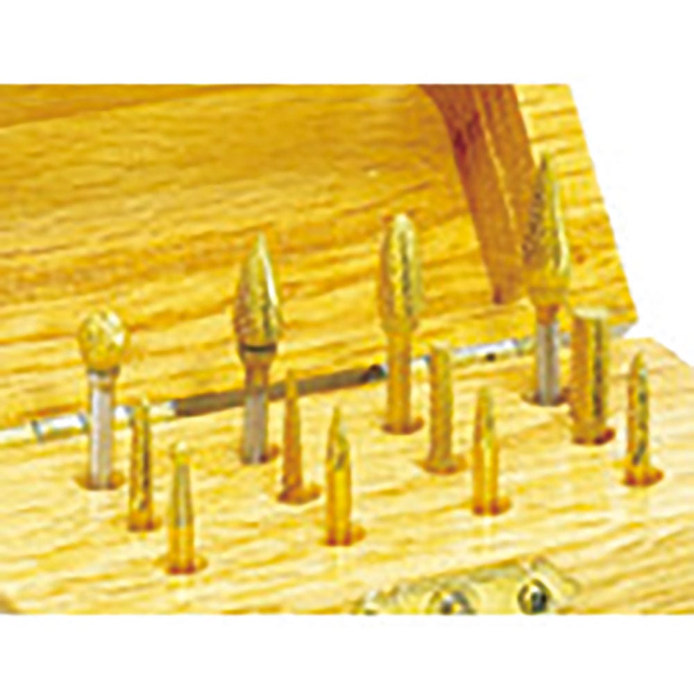 ナカニシ チタンコート超硬カッターセット 12本入 軸φ3 28111_