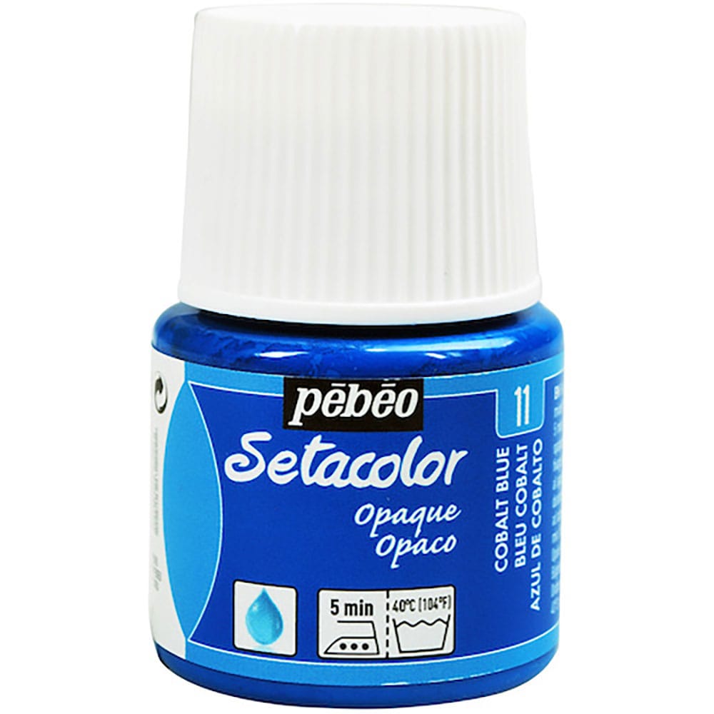 Pebeo 布用水性アクリル絵具セタカラー不透明色 45ml コバルトブルー 295011_