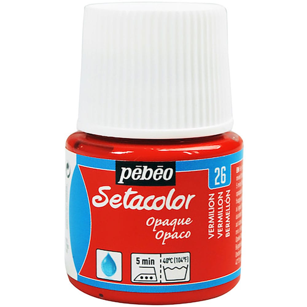 Ｐｅｂｅｏ　布用水性アクリル絵具セタカラー不透明色　４５ｍｌ　バーミリオン　２９５０２６＿