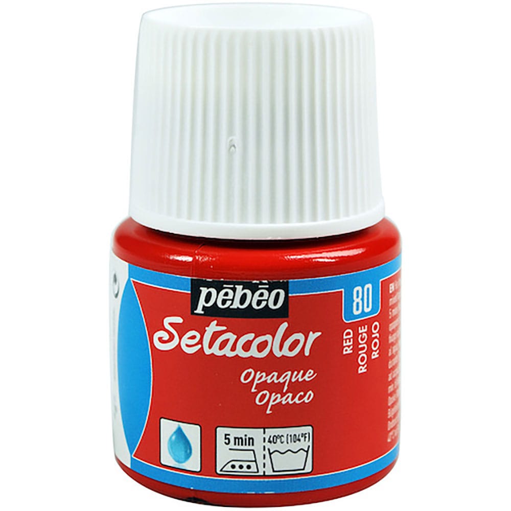 Pebeo 布用水性アクリル絵具セタカラー不透明色 45ml レッド 295080_