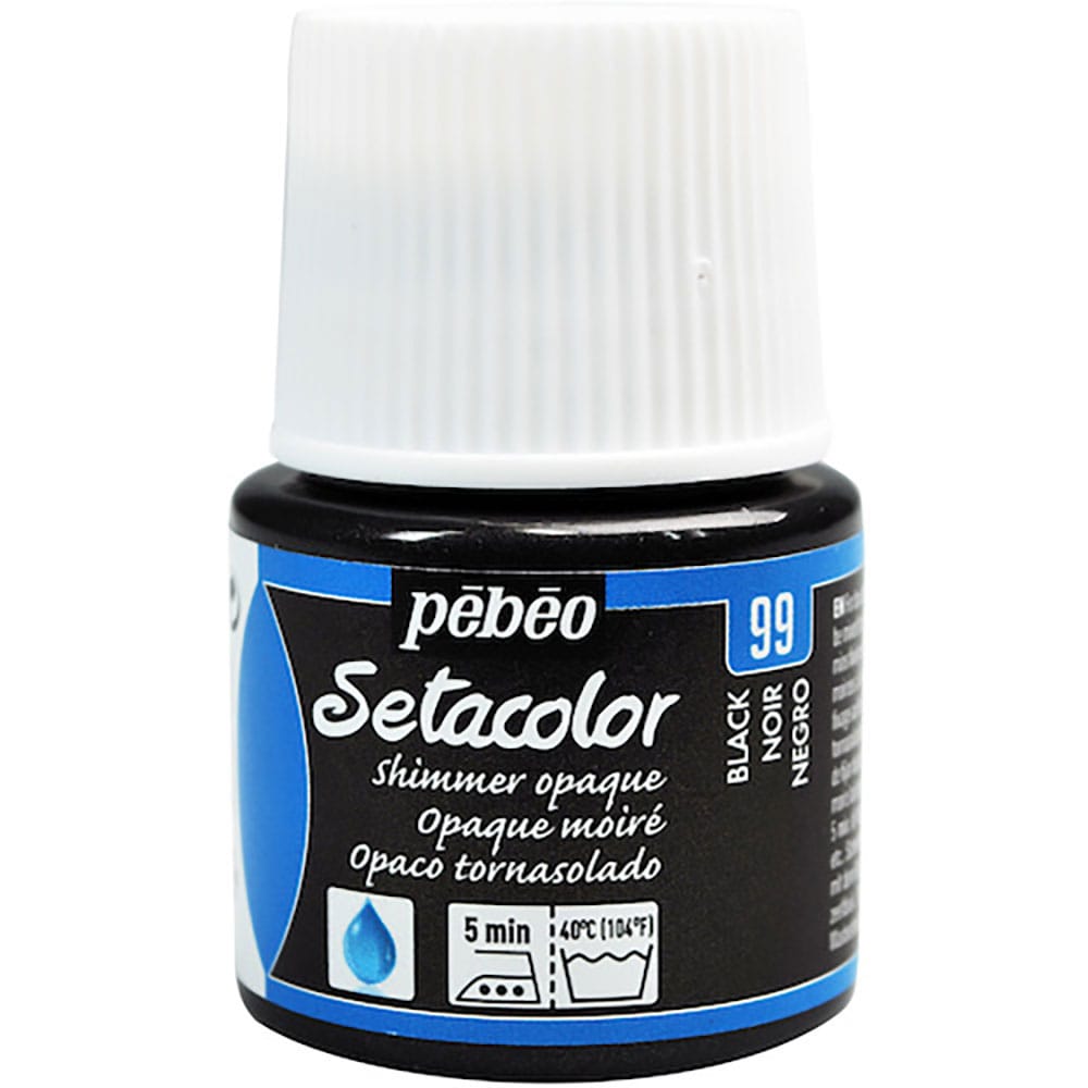 Ｐｅｂｅｏ　布用水性アクリル絵具セタカラーシマー　４５ｍｌ　ブラック　２９５０９９＿