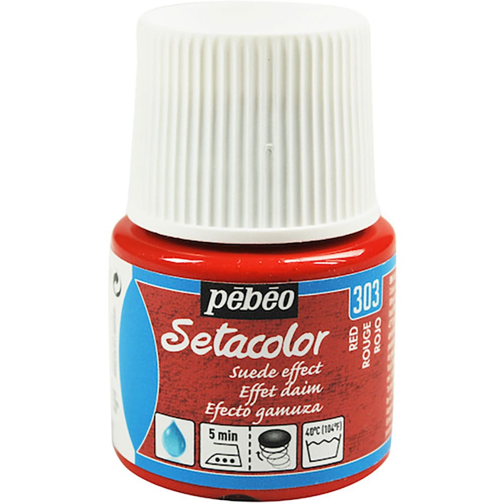 Ｐｅｂｅｏ　布用水性アクリル絵具セタカラースウェード　４５ｍｌ　レッド　２９５３０３＿