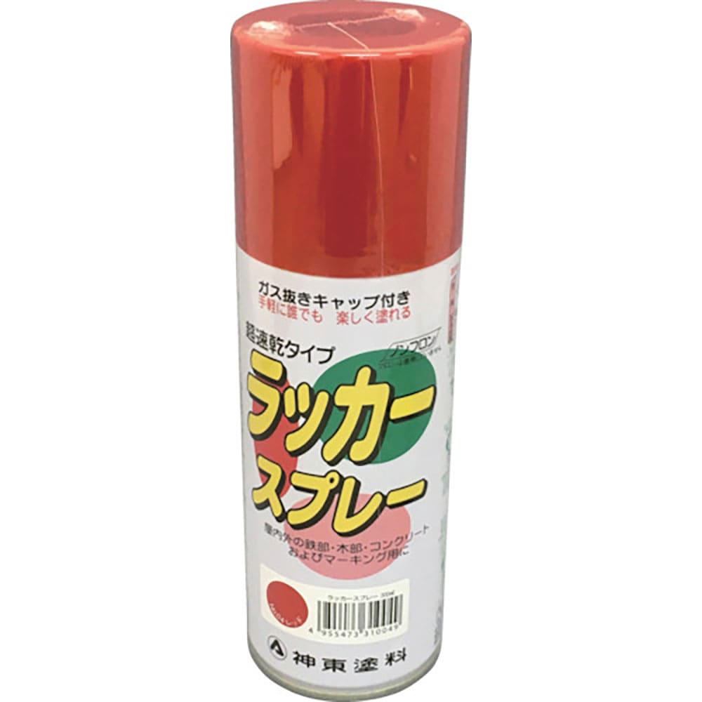 シントー　ラッカースプレー　レッド　３００ＭＬ　３１０４－０．３＿