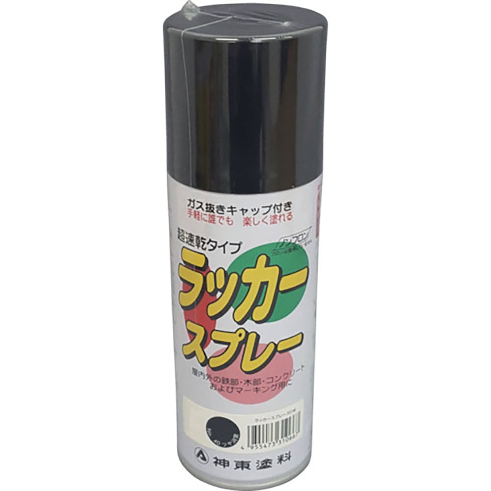 シントー ラッカースプレー ツヤ消黒 300ML 3135-0.3_