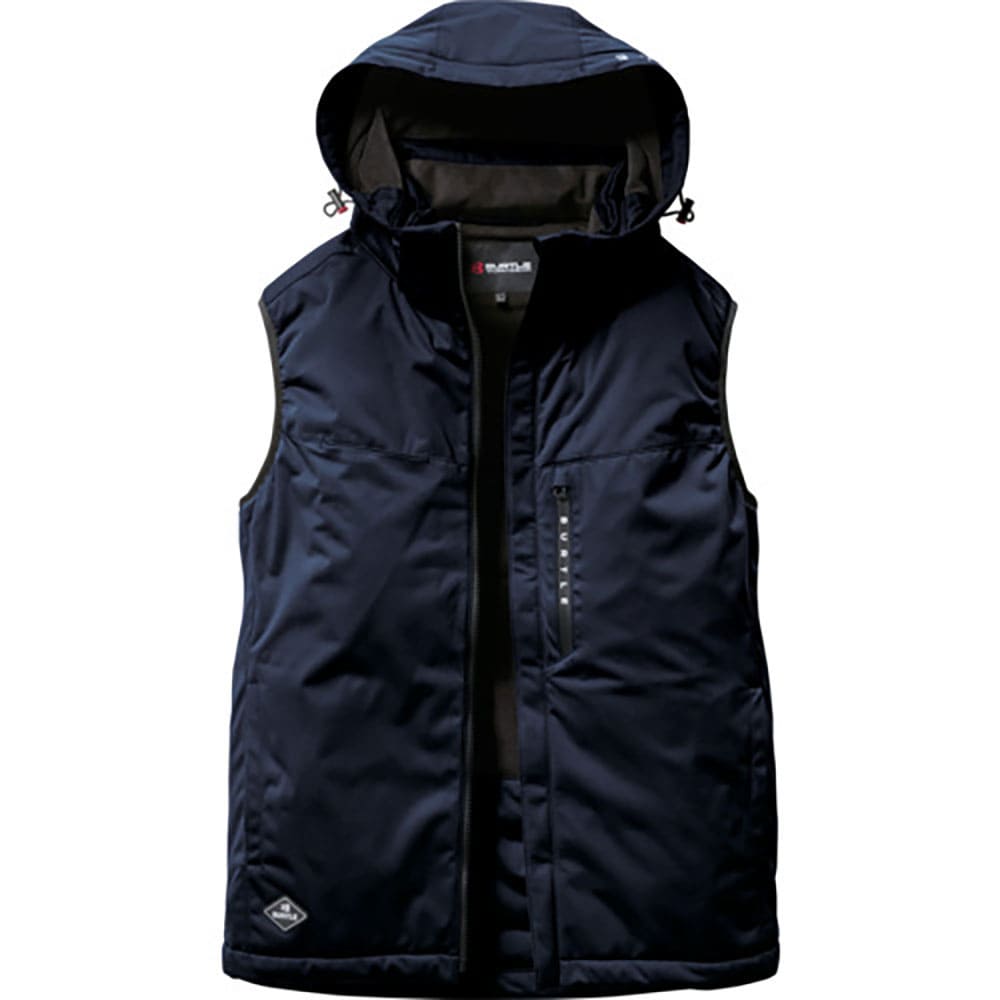 BURTLE ストレッチフーディ防寒ベスト3264-3-Lネイビー 3264-3-L_