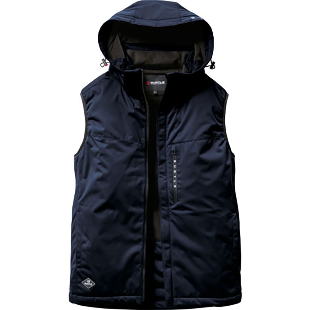BURTLE ストレッチフーディ防寒ベスト3264-3-XLネイビー 3264-3-XL_