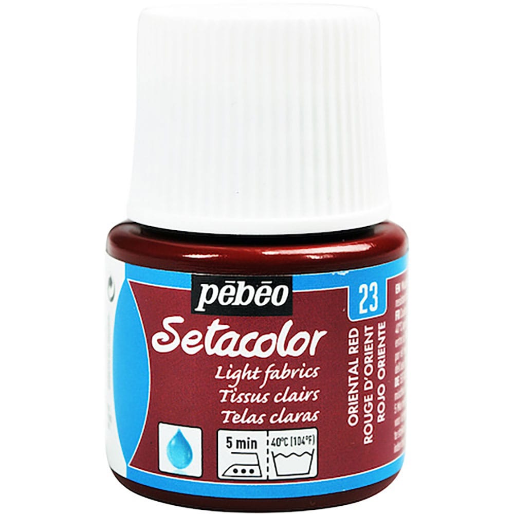 Ｐｅｂｅｏ　布用水性アクリル絵具セタカラー透明色　４５ｍｌ　オリエンタルレッド　３２９０２３＿