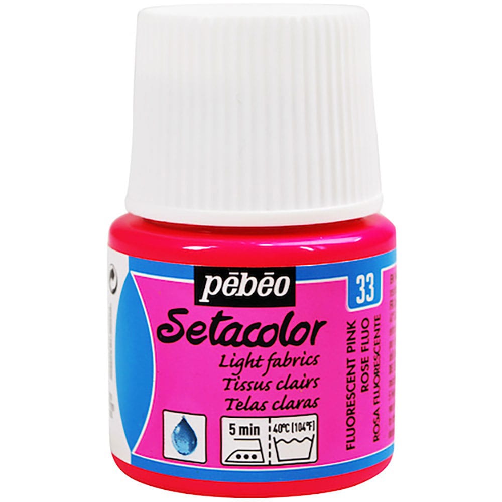 Ｐｅｂｅｏ　布用水性アクリル絵具セタカラー透明蛍光色　４５ｍｌ　フルレセントピンク　３２９０３３＿