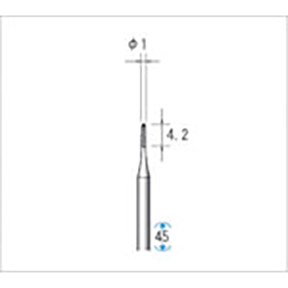 ナカニシ 精密スチールカッター 12本入 テーパー型 φ1×4.2×軸φ2.34 33113_