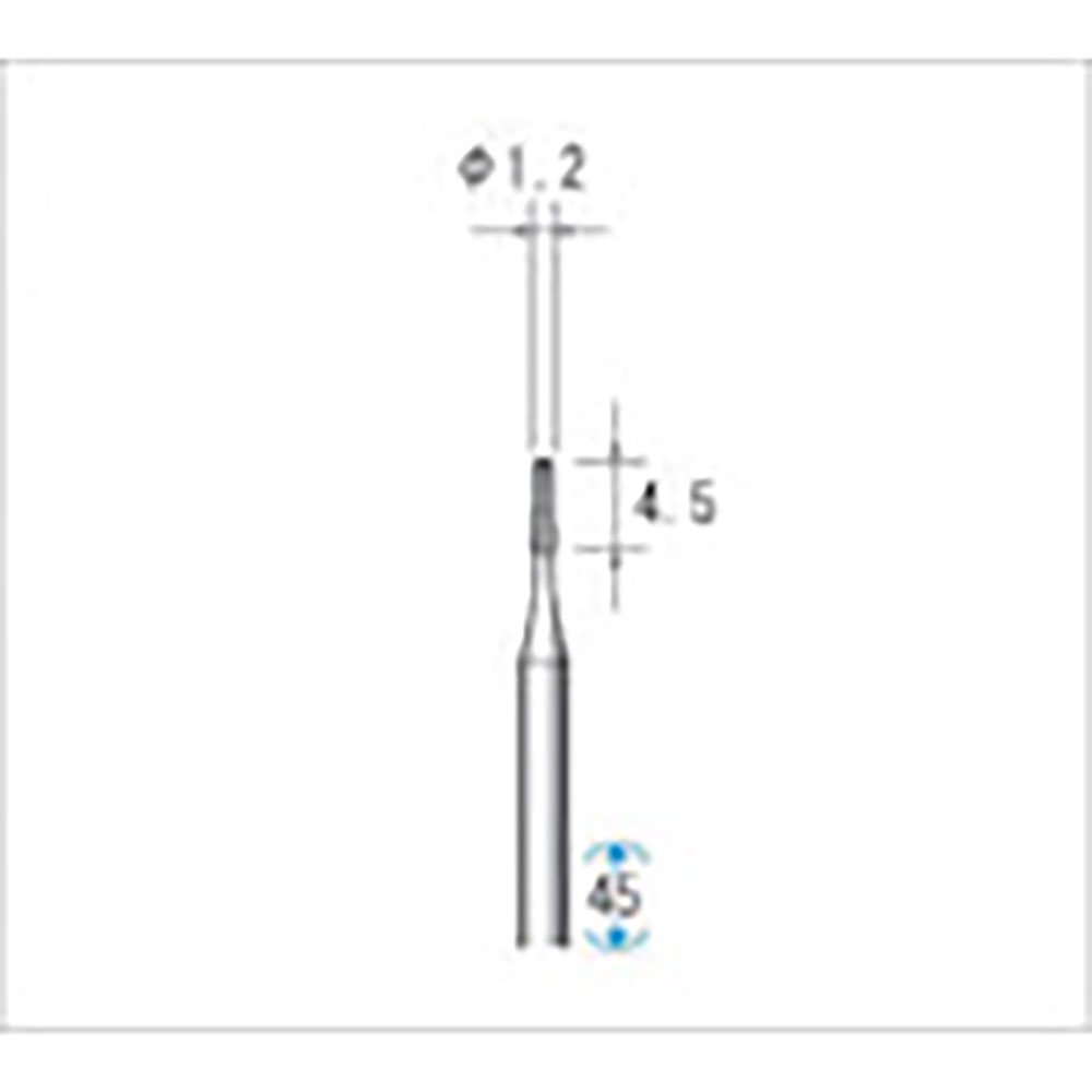 ナカニシ　精密スチールカッター　１２本入　テーパー型　φ１．２×４．５×軸φ２．３４　３３１１４＿
