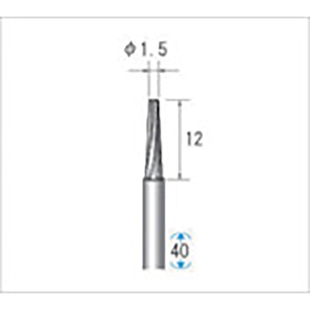 ナカニシ　プラ・切抜きカッター　６本入　テーパー型　φ１．３×１２×軸φ３　３３４０２＿