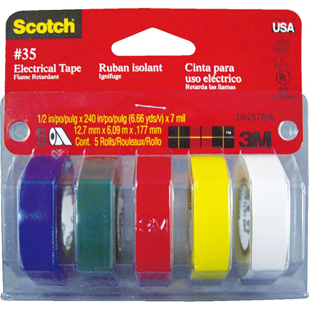 3M ビニールテープ No.35 マルチカラーパック (1Pk(袋)=5巻入) 35 MC_