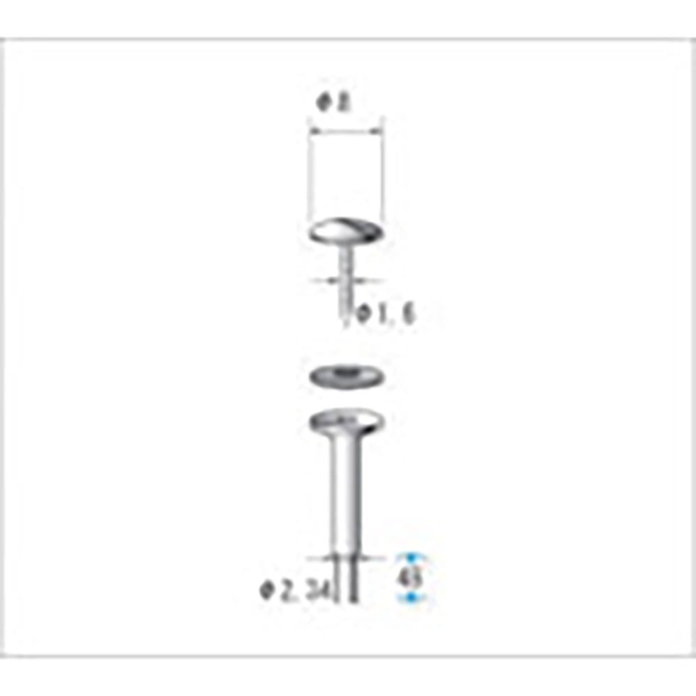 ナカニシ　マンドレール　ステンレス　１０本入　ねじ径φ１．６×軸φ２．３４　３７０１２＿