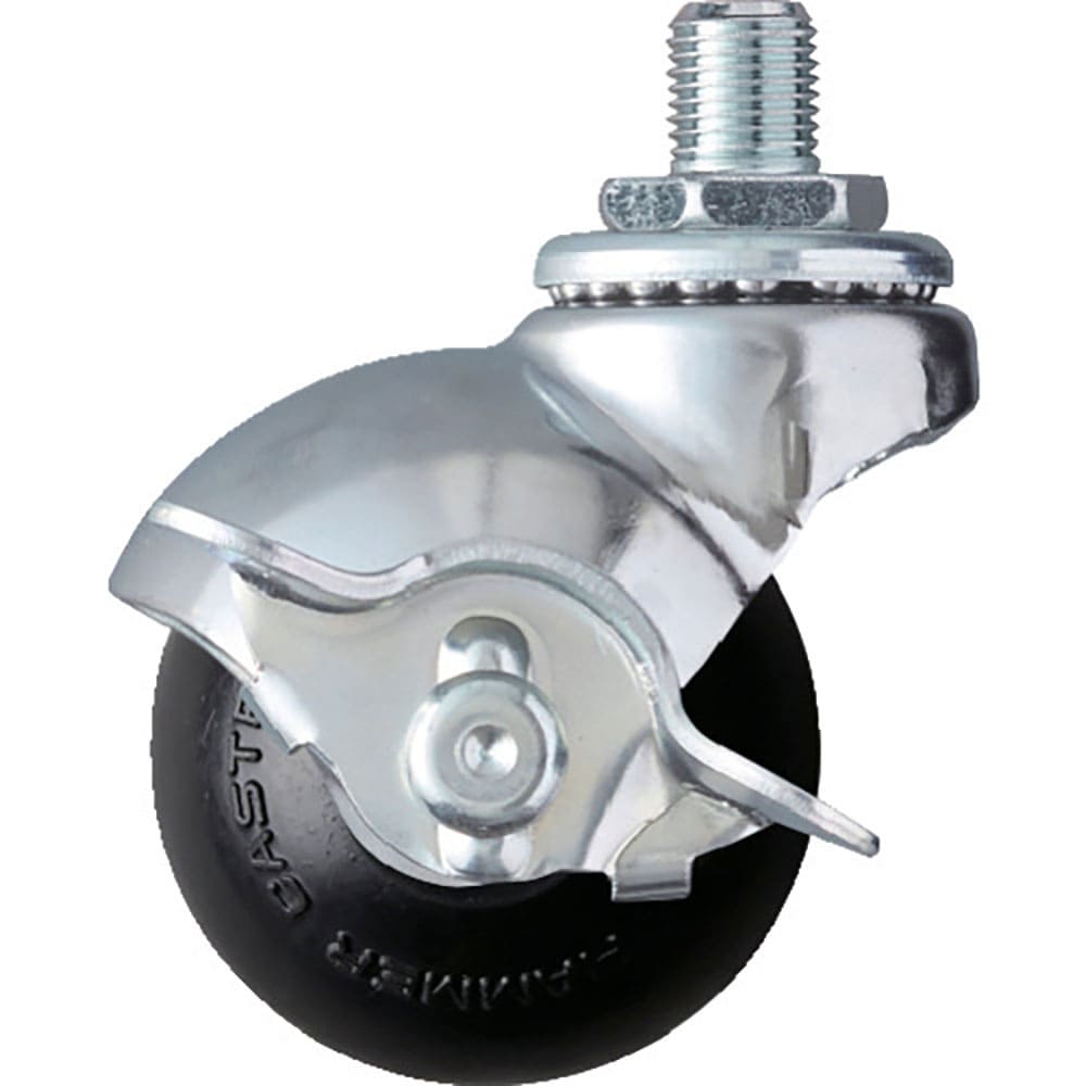 ハンマー ねじ込み式UNF1/2 旋回式ゴム車輪 50mm ストッパー付 40515A-10R50_