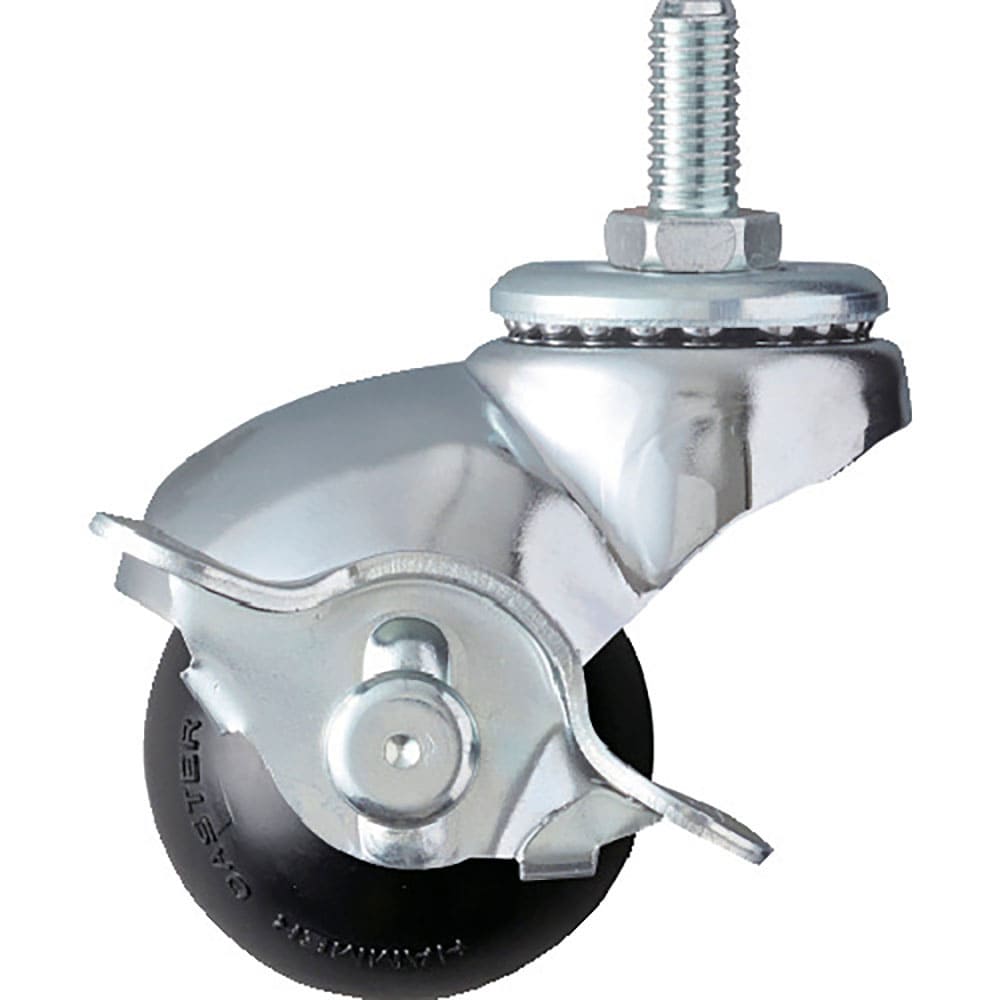 ハンマー ねじ込み式W3/8 旋回式ゴム車輪 40mm ストッパー付 40515A-20R40_