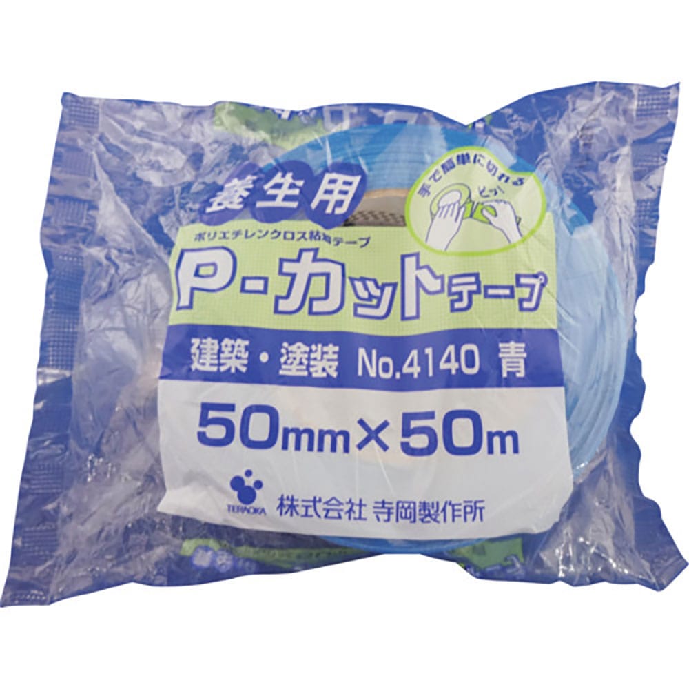 ＴＥＲＡＯＫＡ　Ｐ－カットテープ　ＮＯ．４１４０　青　５０ｍｍＸ５０Ｍ　４１４０Ｂ５０Ｘ５０＿