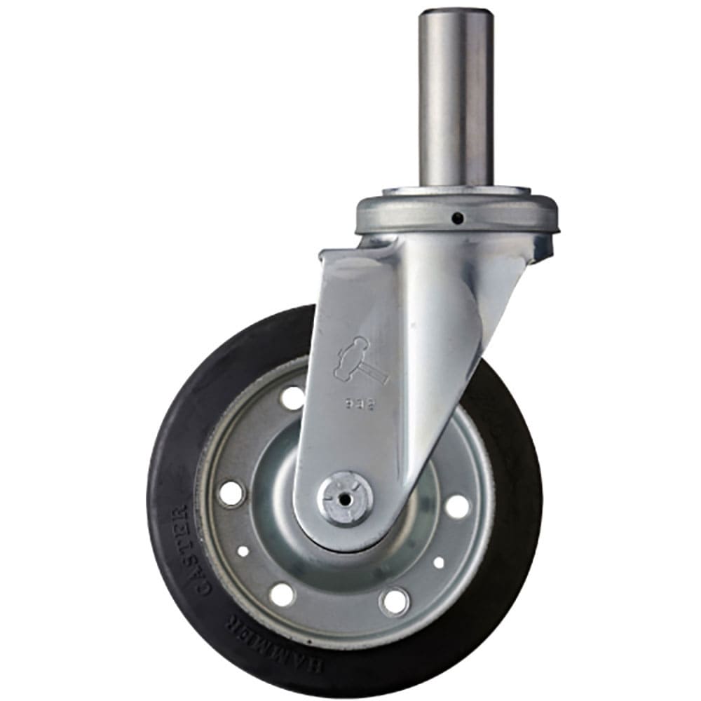 ハンマー 差込み旋回式ゴム車輪(スチールホイール・ローラーベアリング)150mm 420SK-RB_