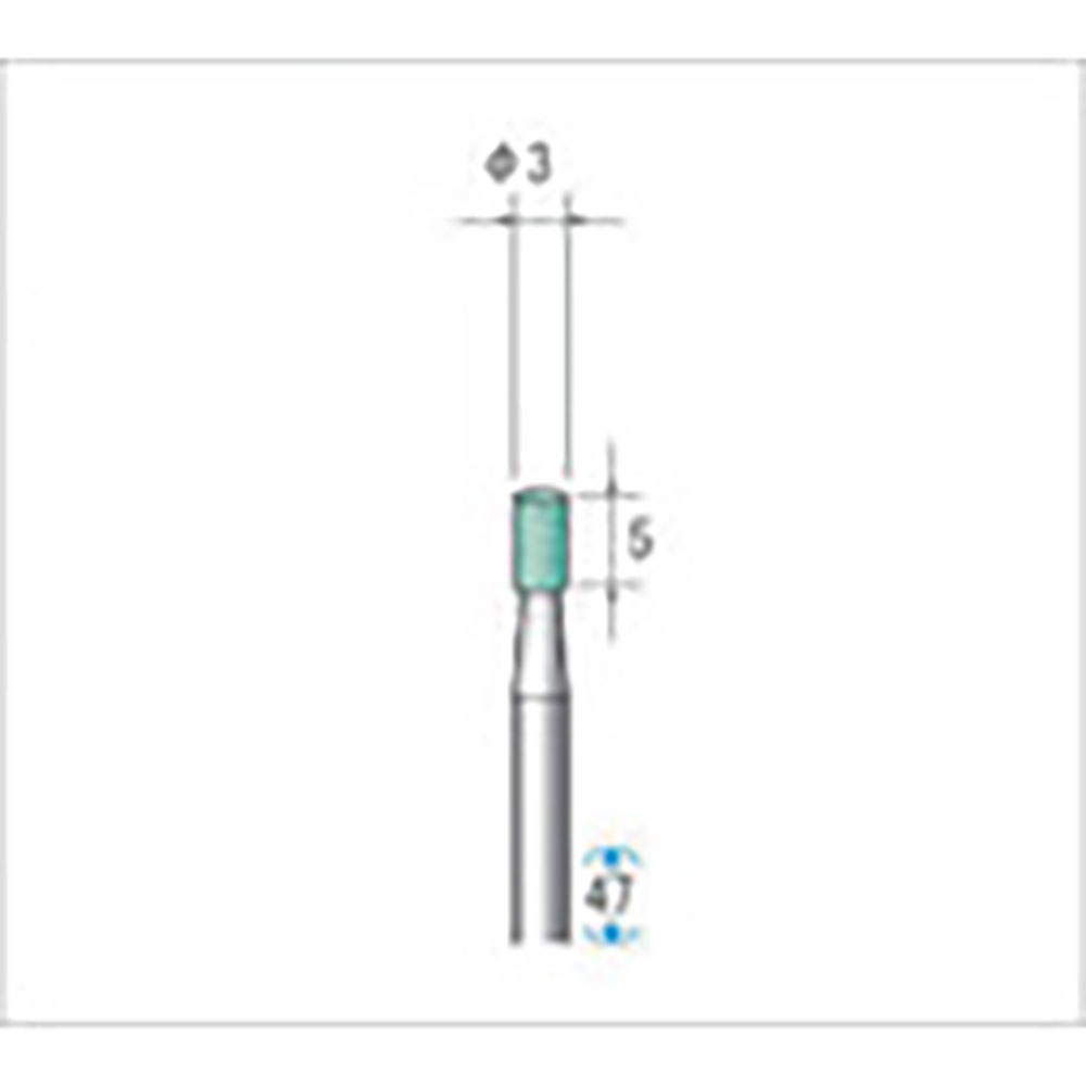 ナカニシ　軸付砥石　１０本入　円筒型　φ３×５×軸φ３　ＧＣ　＃１００　４２６８２＿