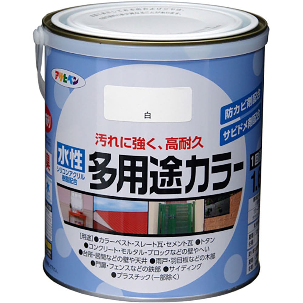 アサヒペン　水性多用途カラー　１．６Ｌ　グレー　４６１５０６＿