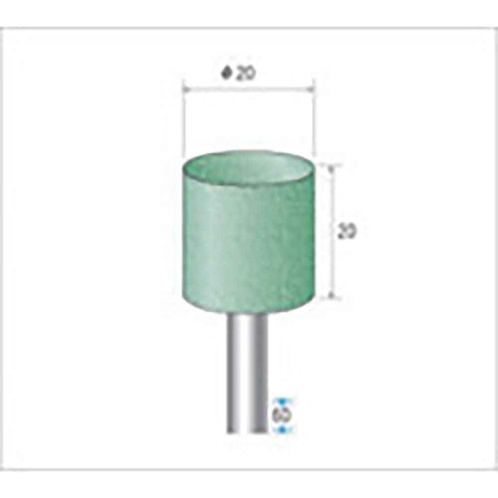 ナカニシ グリーンポリッシャー 10本入 円筒型 φ20×20×軸φ6 WA #320 47573_