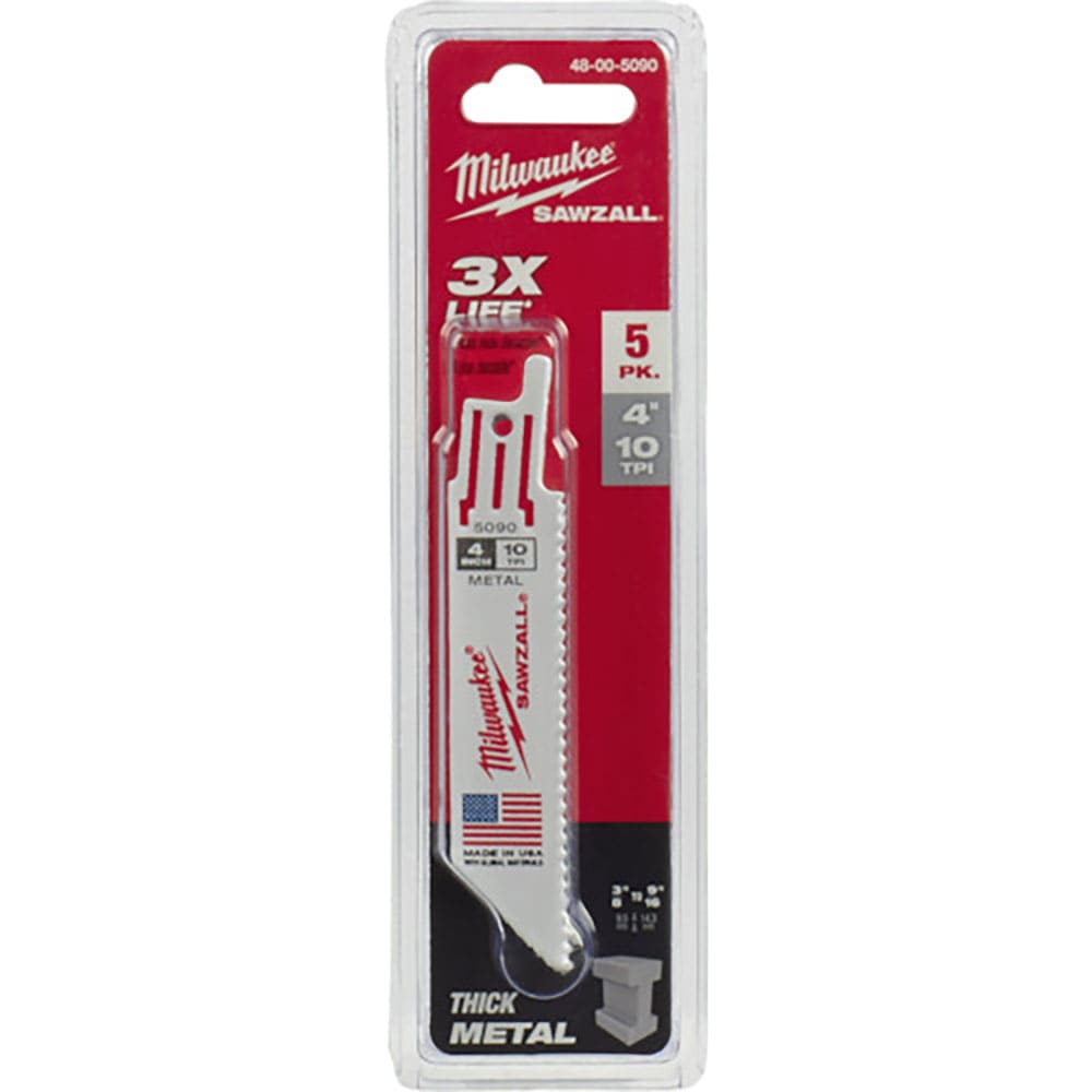 milwaukee THIN KERF金工用レシプロソーブレード 10TPI 101mm(5本パッ_
