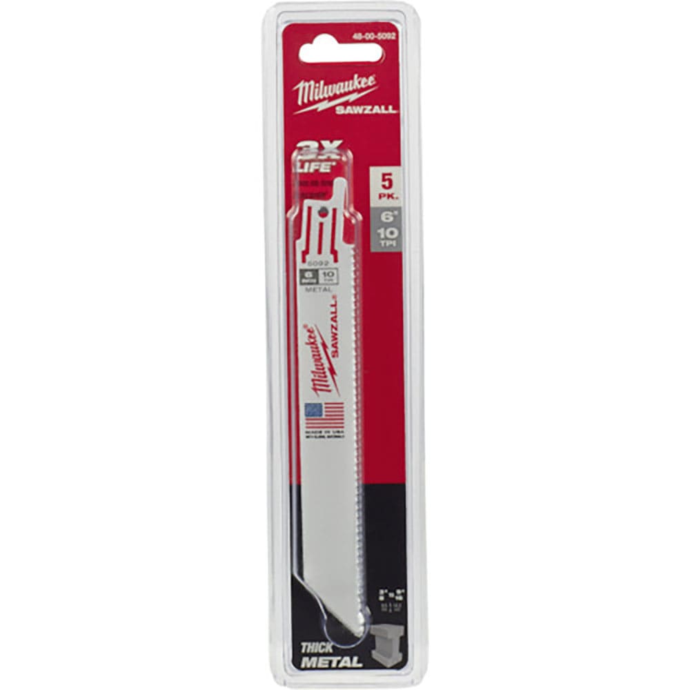 milwaukee THIN KERF金工用レシプロソーブレード 10TPI 152mm(5本パッ_