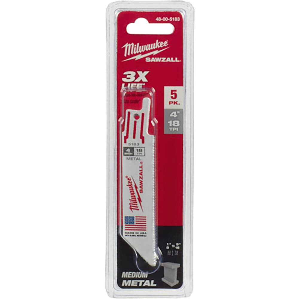 ｍｉｌｗａｕｋｅｅ　ＴＨＩＮ　ＫＥＲＦ金工用レシプロソーブレード　１８ＴＰＩ　１０１ｍｍ（５本パッ＿