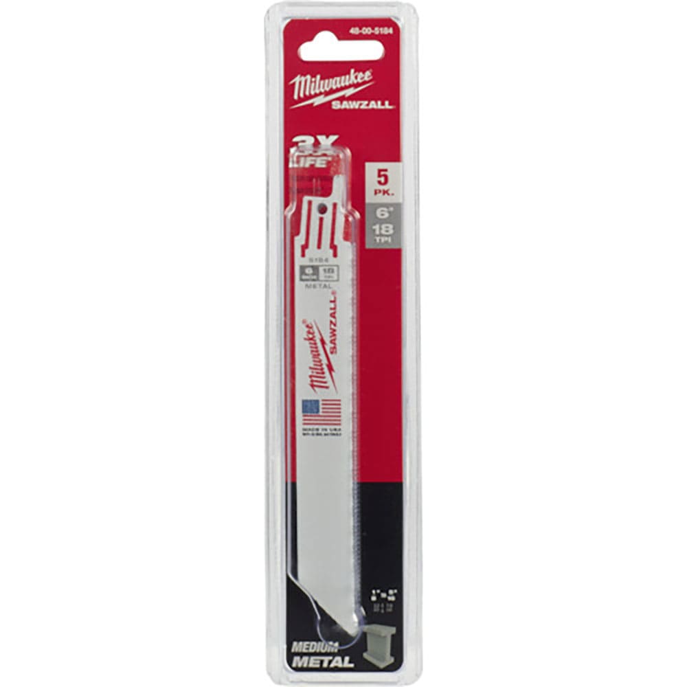 ｍｉｌｗａｕｋｅｅ　ＴＨＩＮ　ＫＥＲＦ金工用レシプロソーブレード　１８ＴＰＩ　１５２ｍｍ（５本パッ＿