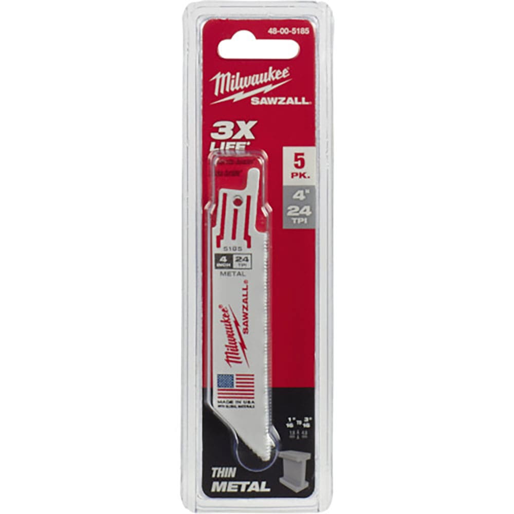 ｍｉｌｗａｕｋｅｅ　ＴＨＩＮ　ＫＥＲＦ金工用レシプロソーブレード　２４ＴＰＩ　１０１ｍｍ（５本パッ＿