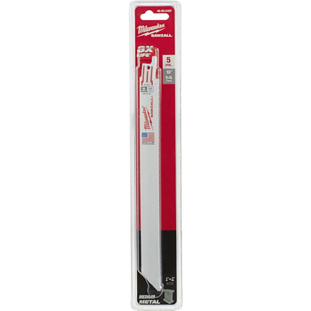 milwaukee THIN KERF金工用レシプロソーブレード 14TPI 229mm(5本パッ_