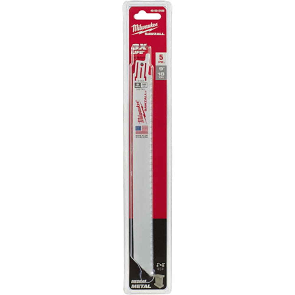 milwaukee THIN KERF金工用レシプロソーブレード 18TPI 229mm(5本パッ_