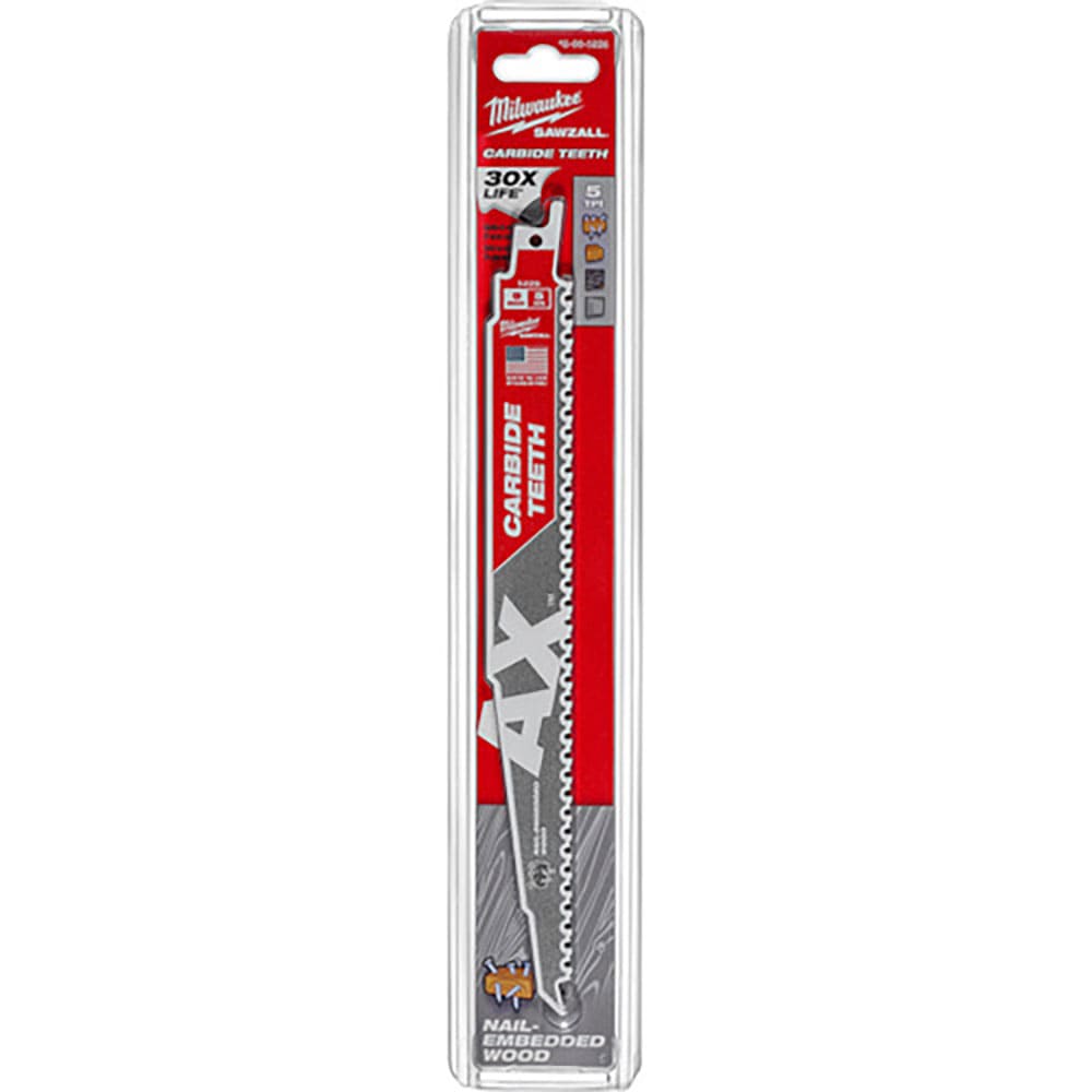 milwaukee AX木工用カーバイドレシプロソーブレード 5TPI 229mm (1本) 48_