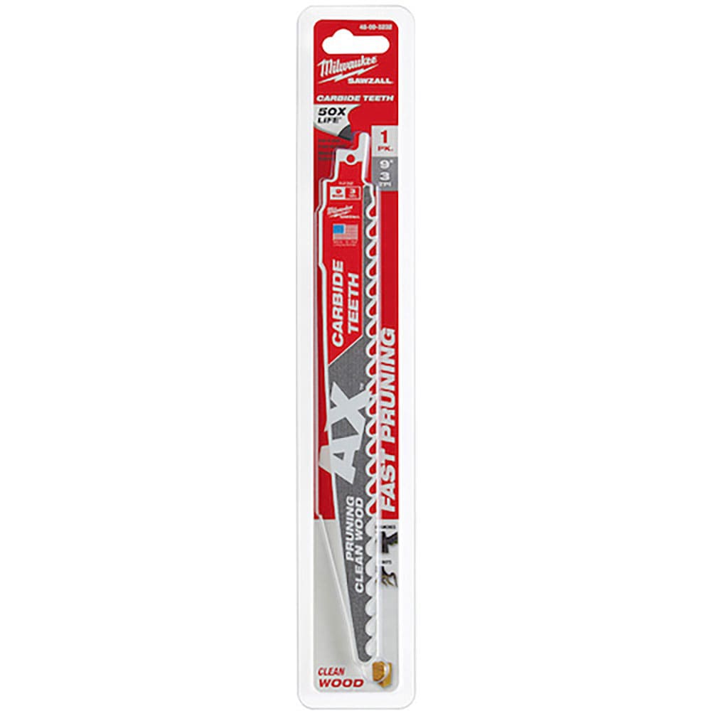 ｍｉｌｗａｕｋｅｅ　ＡＸ　剪定用カーバイドレシプロソーブレード　３ＴＰＩ　２２９ｍｍ（１本）　４８＿
