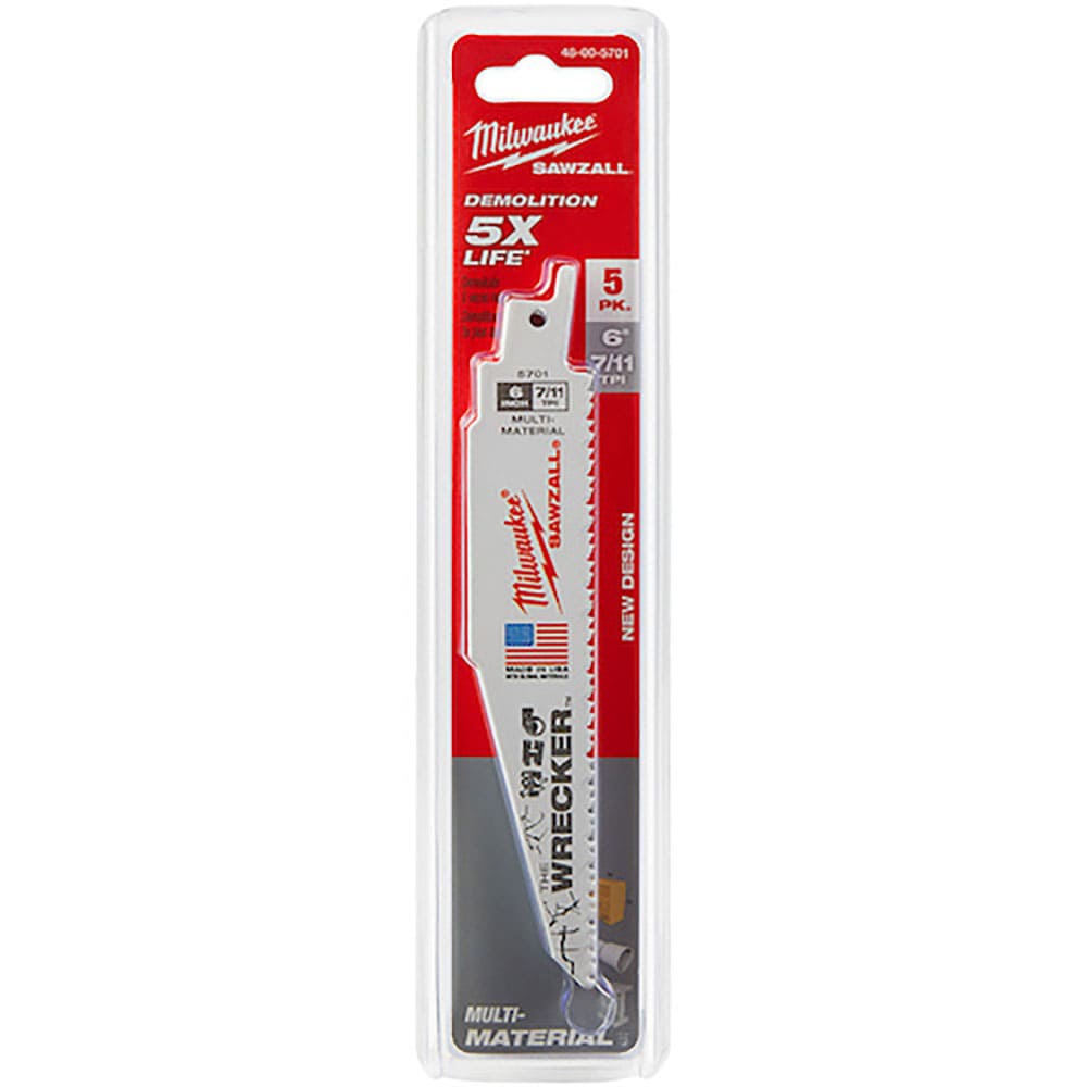 ｍｉｌｗａｕｋｅｅ　ＷＲＥＣＫＥＲ　解体用レシプロソーブレード　７／１１　ＴＰＩ　１５２ｍｍ（５本＿