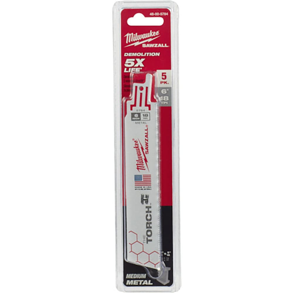 ｍｉｌｗａｕｋｅｅ　ＴＯＲＣＨ金工用レシプロソーブレード　１８ＴＰＩ　１５２ｍｍ（５本パック）　４＿