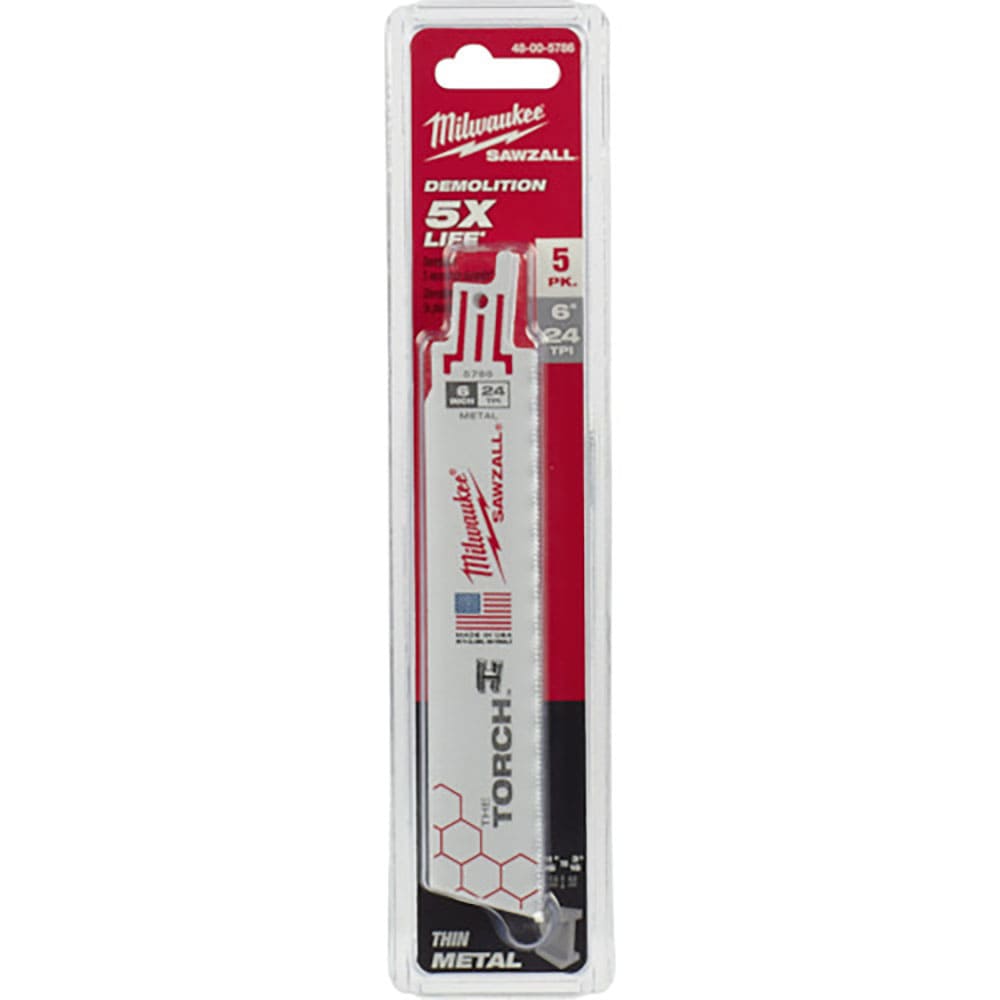 ｍｉｌｗａｕｋｅｅ　ＴＯＲＣＨ金工用レシプロソーブレード　２４ＴＰＩ　１５２ｍｍ（５本パック）　４＿