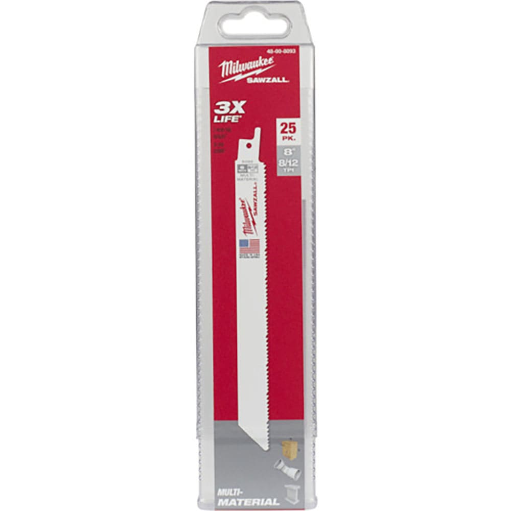 milwaukee 多目的レシプロソーブレード 8/12 TPI 203mm(25本パック) 48_