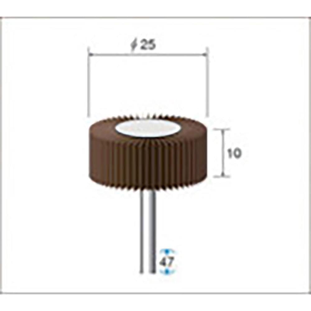 ナカニシ フラップサンダー 5本入 φ25×10×軸φ3 #80 49182_